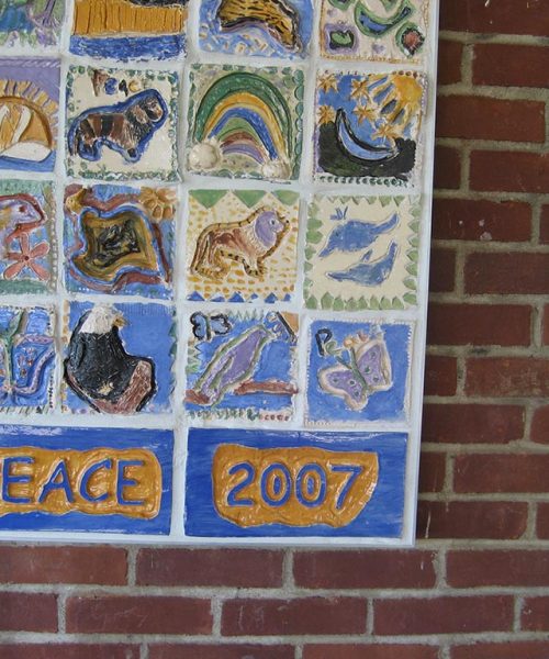 14. Peacable Kingdom Mural detail 3rd grd. Lincoln Titus Elem Sch. Crompond, NY