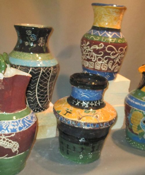 decoated vases from wheel program - fundrasier