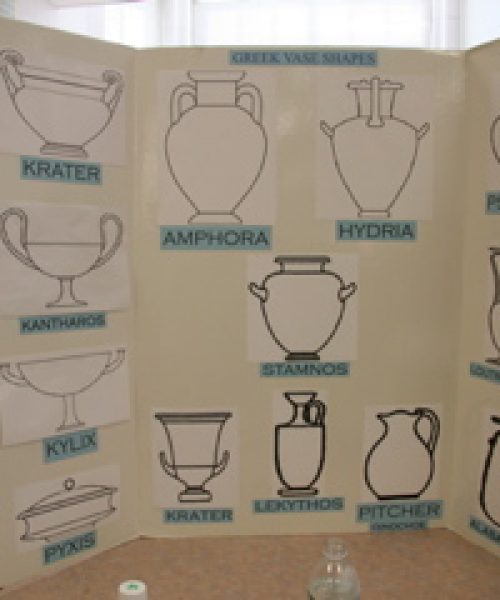 greek pottery display images